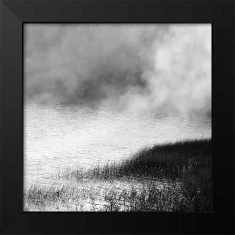 Lake In Fog 2021 Black Modern Wood Framed Art Print by Riis, Poul-Erik