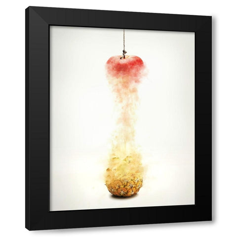 Plus Pine Black Modern Wood Framed Art Print by kazutoshikawakami