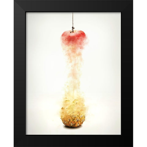 Plus Pine Black Modern Wood Framed Art Print by kazutoshikawakami