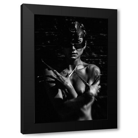 Untitled Black Modern Wood Framed Art Print by Bousca, Bogdan