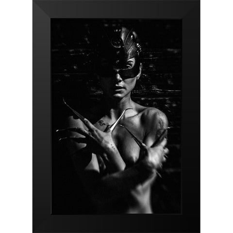 Untitled Black Modern Wood Framed Art Print by Bousca, Bogdan