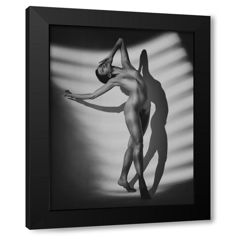 Curved Black Modern Wood Framed Art Print with Double Matting by Yang, James