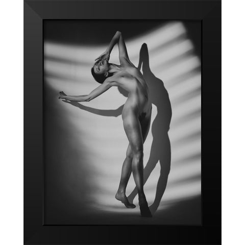 Curved Black Modern Wood Framed Art Print by Yang, James