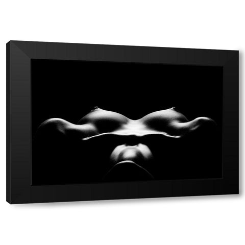 Glare Black Modern Wood Framed Art Print with Double Matting by Markachev, Leonid