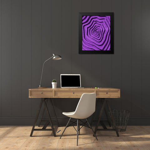 Purple Maze Black Modern Wood Framed Art Print by Pearson, Wayne