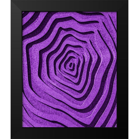 Purple Maze Black Modern Wood Framed Art Print by Pearson, Wayne