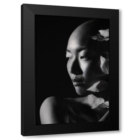 Sensuality Black Modern Wood Framed Art Print with Double Matting by Levy, Sharon