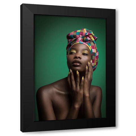 Alicia Black Modern Wood Framed Art Print by Kurz, Christian
