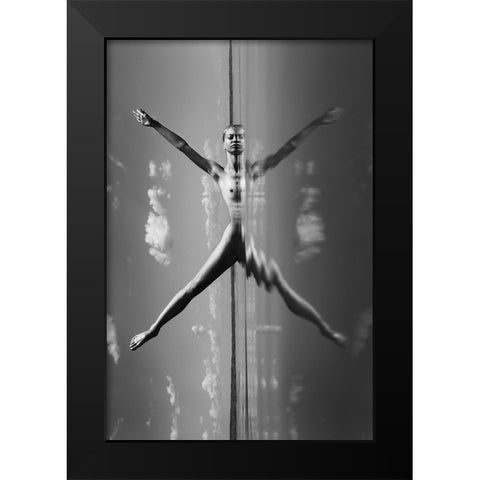 Expanse Dy 2 Black Modern Wood Framed Art Print by Faletkin, Mikhail