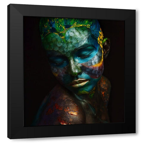 Fish Black Modern Wood Framed Art Print with Double Matting by Kovalev, Ivan