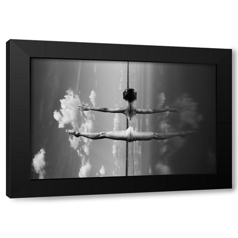 Expanse 3 Black Modern Wood Framed Art Print with Double Matting by Faletkin, Mikhail