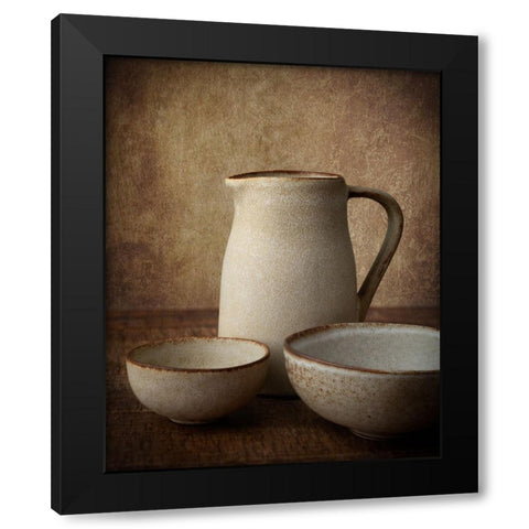 Pottery No. 1 Black Modern Wood Framed Art Print by Stefan, Mogyorosi