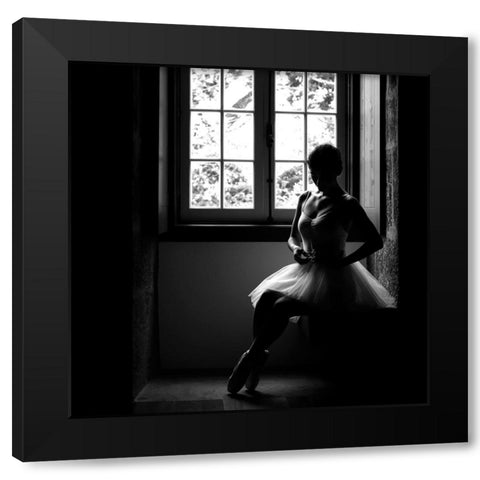 N-T Black Modern Wood Framed Art Print with Double Matting by Medeiros, Paulo