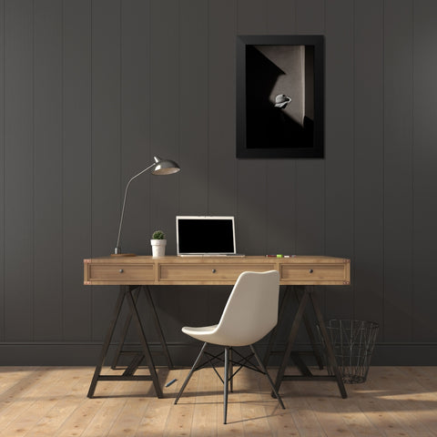 Incinerate Black Modern Wood Framed Art Print by Barone, Vincenzo