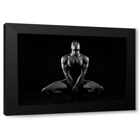 Corpus Lumine Black Modern Wood Framed Art Print by Huber, Markus