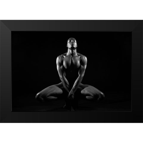 Corpus Lumine Black Modern Wood Framed Art Print by Huber, Markus