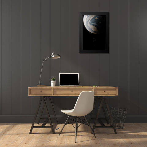 JPTR Black Modern Wood Framed Art Print by Malibtt