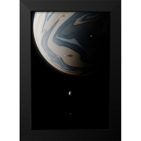 JPTR Black Modern Wood Framed Art Print by Malibtt
