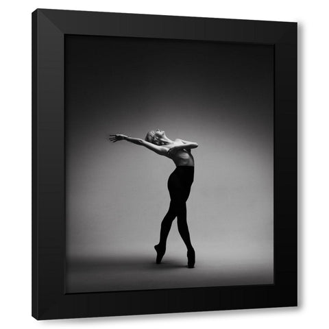 Octavie Black Modern Wood Framed Art Print with Double Matting by Benvenuti, Laura
