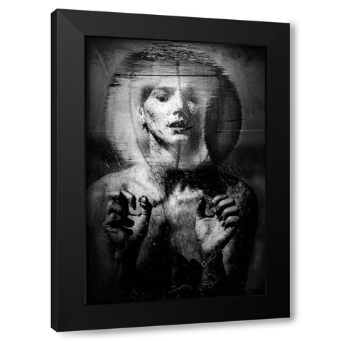 Untitled Black Modern Wood Framed Art Print by Bousca, Bogdan