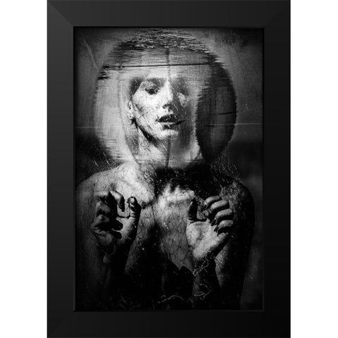 Untitled Black Modern Wood Framed Art Print by Bousca, Bogdan