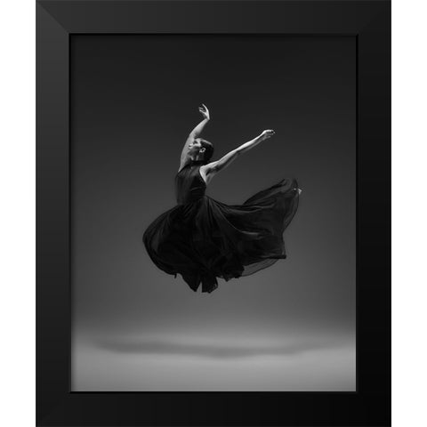Flying Black Modern Wood Framed Art Print by Li, Rob