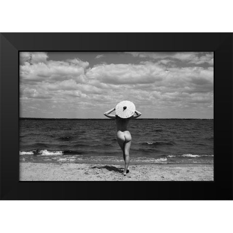 Enjoying Nature Black Modern Wood Framed Art Print by Faletkin, Mikhail