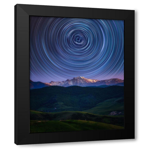 Infinity And Beyond Black Modern Wood Framed Art Print by Azimaie, Asef