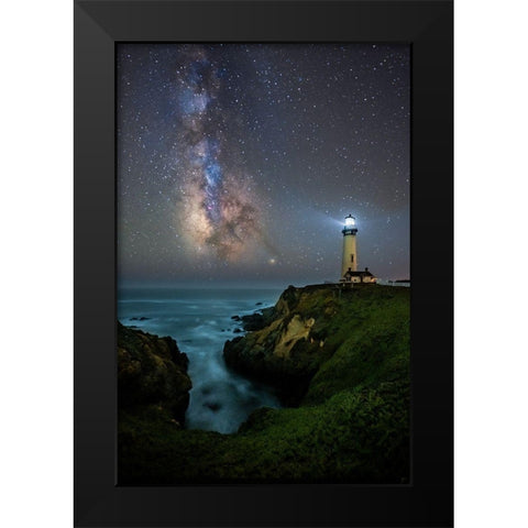 Lighting Up The Milky Way Black Modern Wood Framed Art Print by Li, Sophia