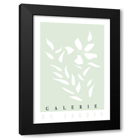 Leaves Black Modern Wood Framed Art Print with Double Matting by 1x Studio II
