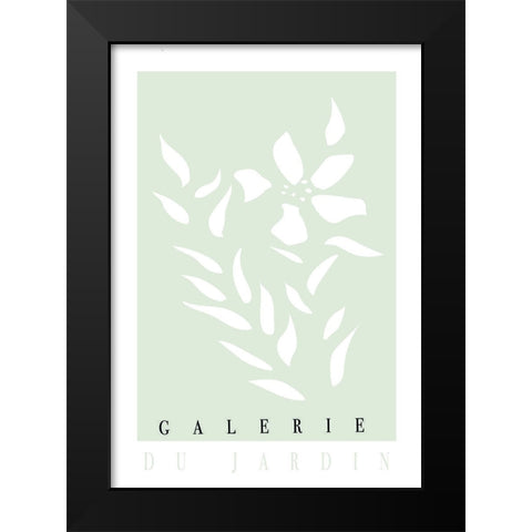 Leaves Black Modern Wood Framed Art Print by 1x Studio II