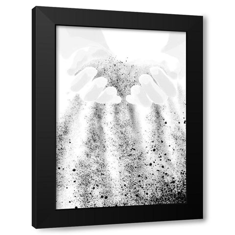 Hands Sand Black Modern Wood Framed Art Print with Double Matting by 1x Studio II