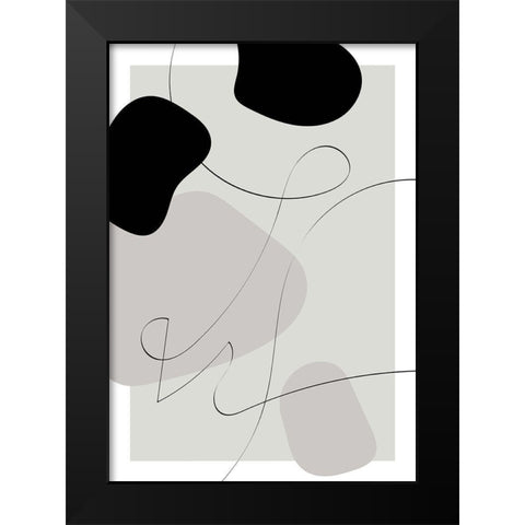 Shapes Autograph Black Modern Wood Framed Art Print by 1x Studio II