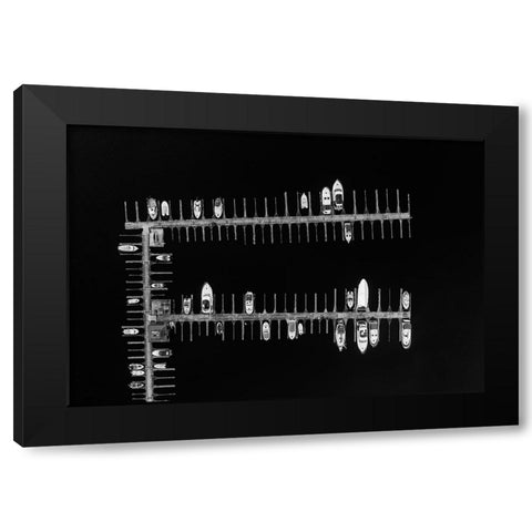 Marina Black Modern Wood Framed Art Print with Double Matting by Pezelj, Sasa