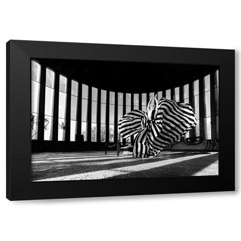 Untitled Black Modern Wood Framed Art Print with Double Matting by Lev Ari, Shay