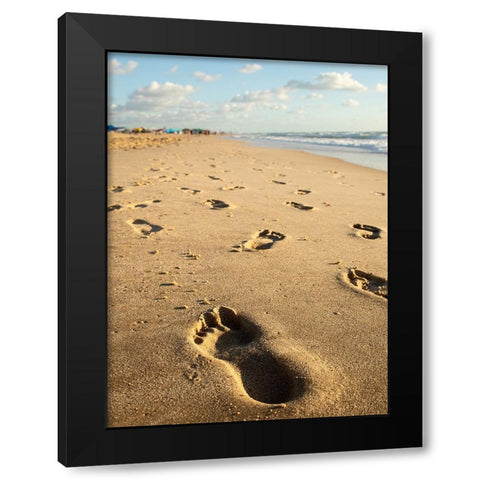 Someone Was Here........ Black Modern Wood Framed Art Print by Danielraphotos