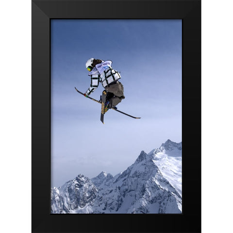 HIGHER THAN THE MOUNTAINS Black Modern Wood Framed Art Print by Alaberdov, Arsen