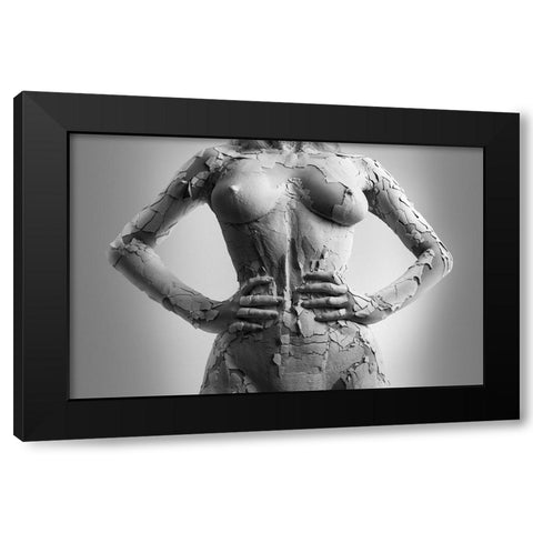 Cocoon Black Modern Wood Framed Art Print with Double Matting by Borovskikh, Denis