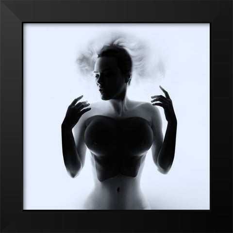 Awakening Black Modern Wood Framed Art Print by Borovskikh, Denis