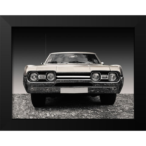 Us Classic Car 1967 Cutlass Supreme Sports Coupe Black Modern Wood Framed Art Print by Gube, Beate