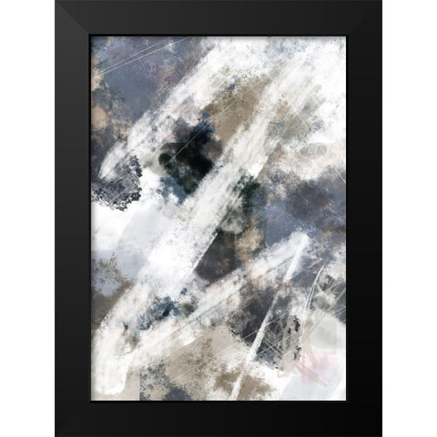 Zig Zag Black Modern Wood Framed Art Print by 1x Studio II