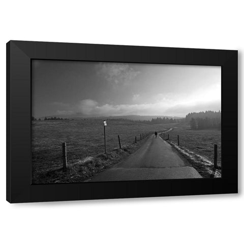 Winter Is Coming Soon Black Modern Wood Framed Art Print with Double Matting by Peter Rank, Hans