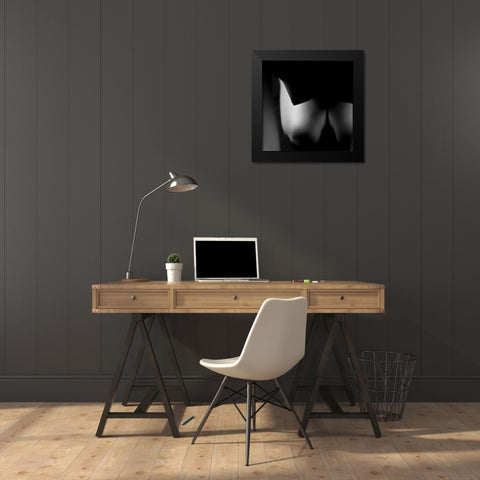 Waves Black Modern Wood Framed Art Print by Bosogea-Tudor, Ileana