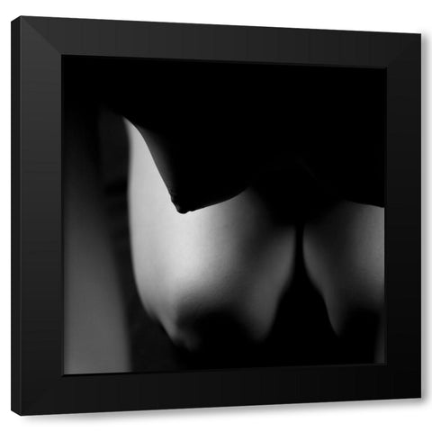 Waves Black Modern Wood Framed Art Print by Bosogea-Tudor, Ileana