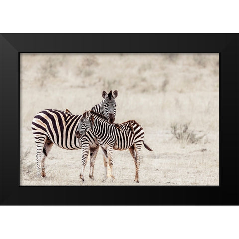 Motherhood Black Modern Wood Framed Art Print by Visagie, Ane