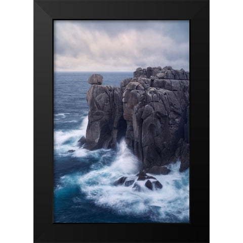 Folds A Creases Black Modern Wood Framed Art Print by Lost in Woodlands