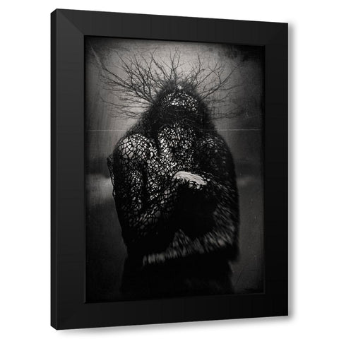 Untitled Black Modern Wood Framed Art Print with Double Matting by Bousca, Bogdan