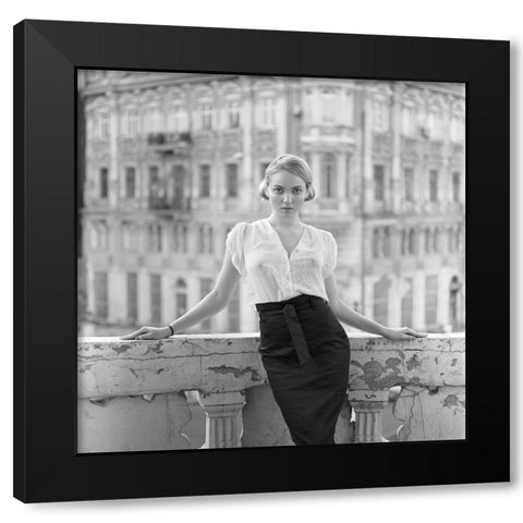 Elegance Black Modern Wood Framed Art Print with Double Matting by Knilinichenko, Yurii