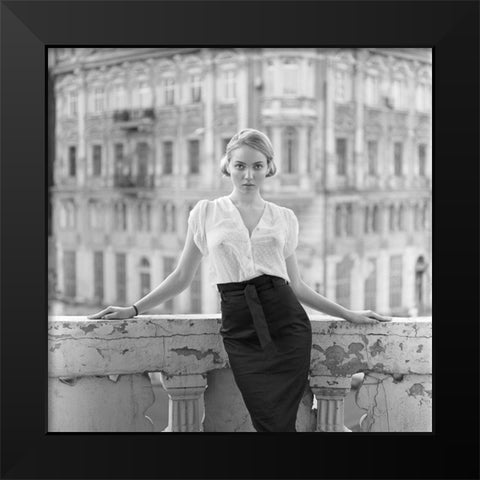 Elegance Black Modern Wood Framed Art Print by Knilinichenko, Yurii