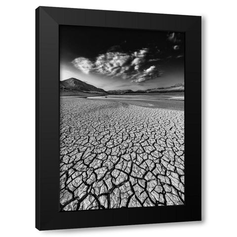 Rosamarina lake Black Modern Wood Framed Art Print with Double Matting by Terravecchia, Rino